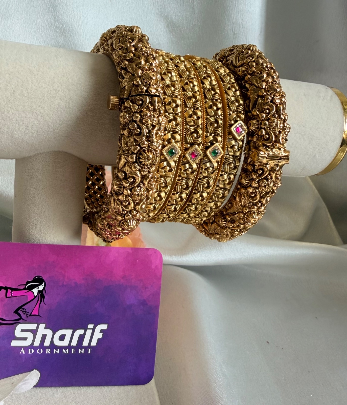 Antique Gold Kangan Stack