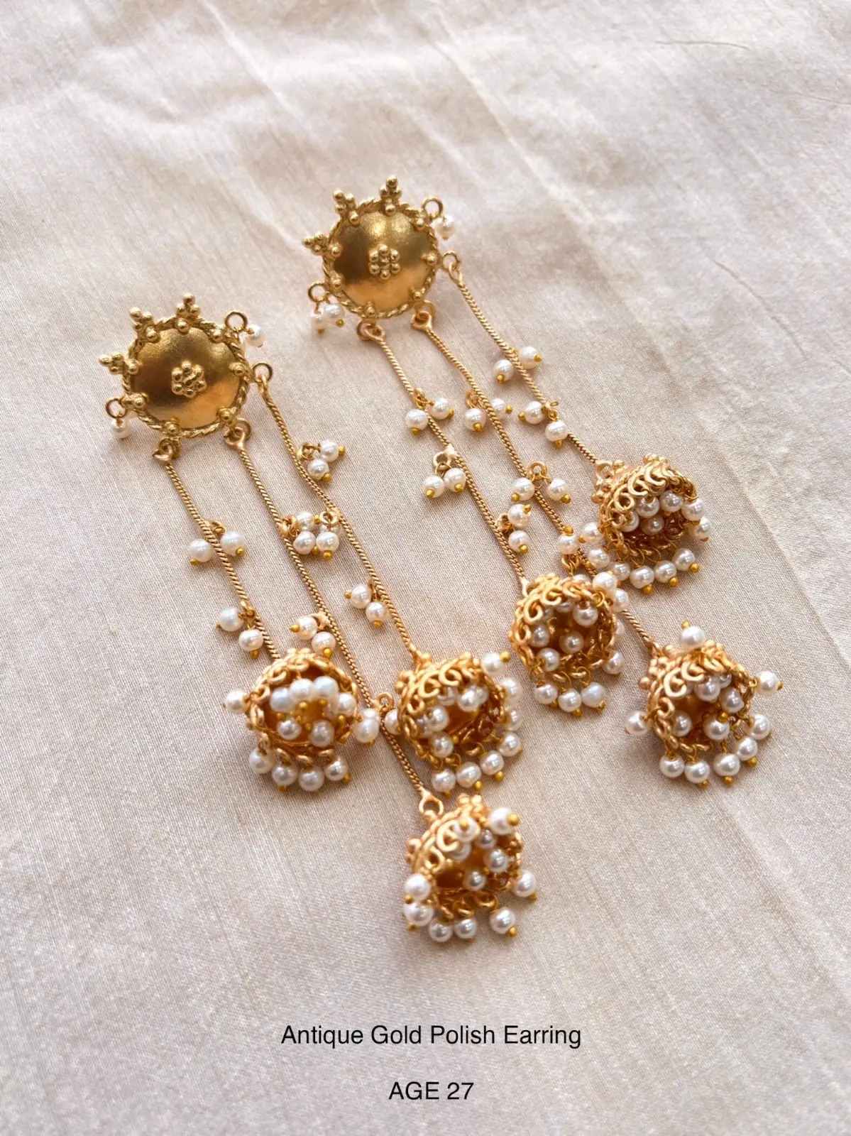 The Pearl Cascade Jhumkas