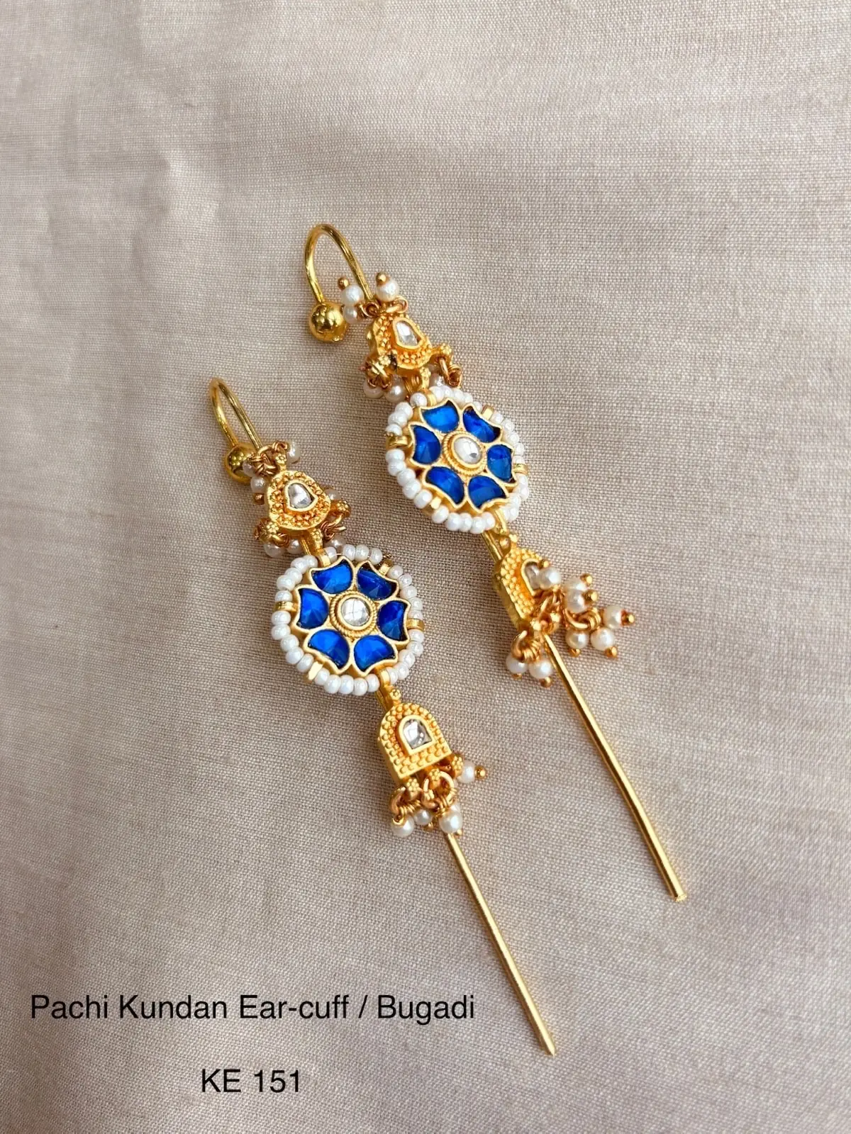 Royal Blue Bugadi/Earcuff