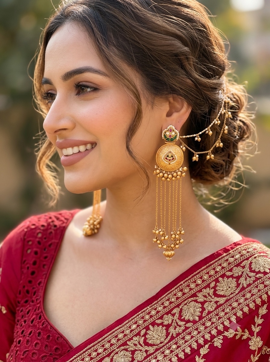 Kashmiri Earrings with Tana and Ghungroo — photo 2