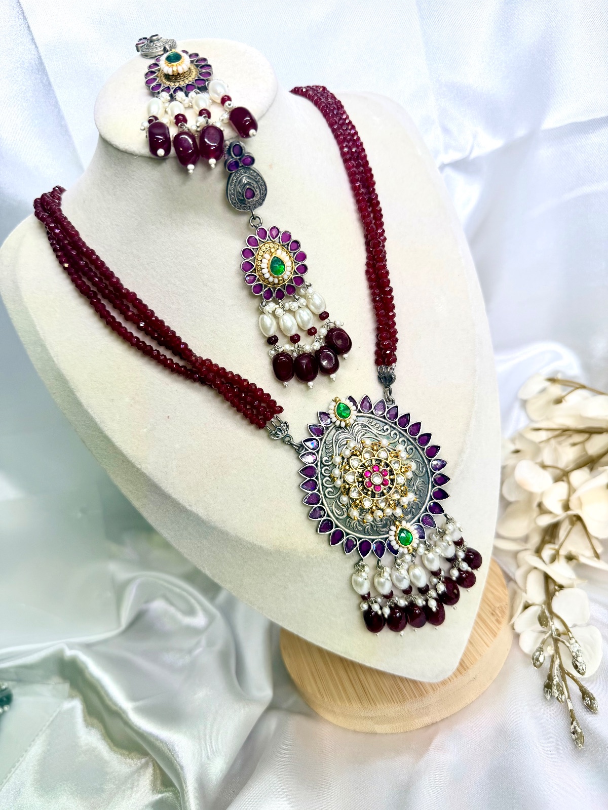 Maroon Mala set