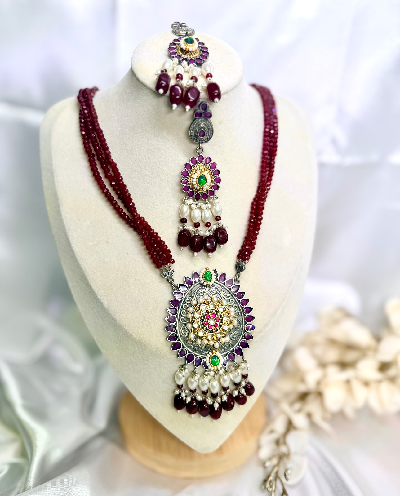 Maroon Mala set — photo 2