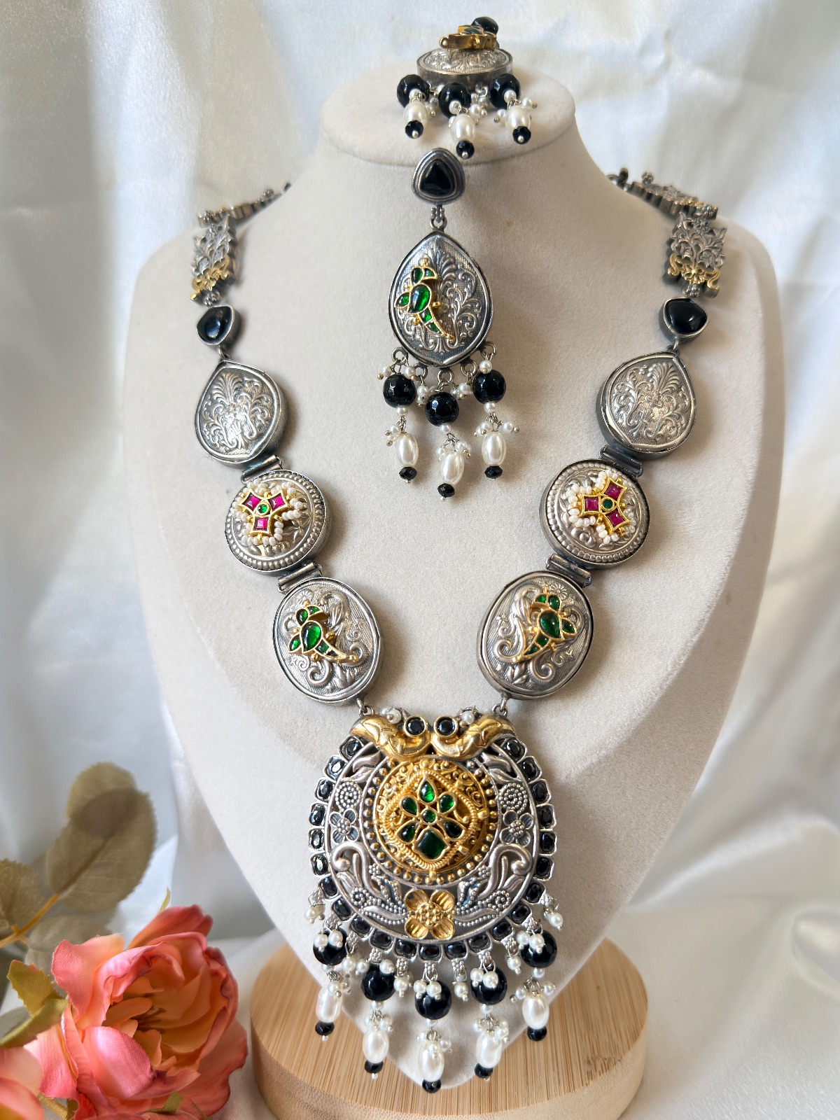Long Silver Look-Alike long Necklace — photo 2
