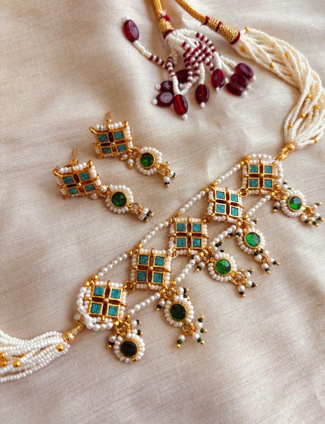 Pachi Kundan Turquoise choker